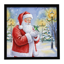 Load image into Gallery viewer, Hummingbird with Santa Claus Framed Metal Print