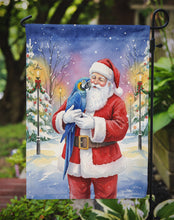 Load image into Gallery viewer, Hyacinth Macaw with Santa Claus Garden Flag