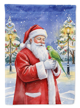 Load image into Gallery viewer, Indian Parakeet with Santa Claus Garden Flag