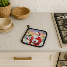 Load image into Gallery viewer, Jenday Conure with Santa Claus Pair of Pot Holders