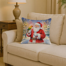 Load image into Gallery viewer, Jenday Conure with Santa Claus Throw Pillow
