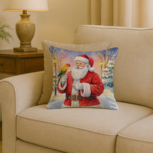 Load image into Gallery viewer, Jenday Conure with Santa Claus Throw Pillow