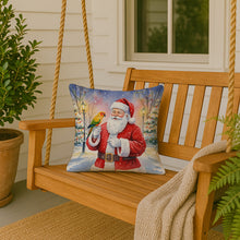 Load image into Gallery viewer, Jenday Conure with Santa Claus Throw Pillow