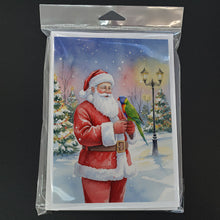 Load image into Gallery viewer, Lorikeet with Santa Claus Greeting Cards Pack of 8