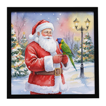 Load image into Gallery viewer, Lorikeet with Santa Claus Framed Metal Print