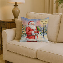 Load image into Gallery viewer, Lorikeet with Santa Claus Throw Pillow