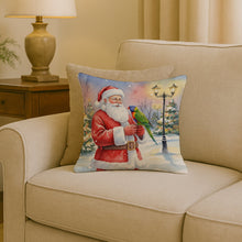 Load image into Gallery viewer, Lorikeet with Santa Claus Throw Pillow