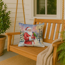 Load image into Gallery viewer, Lorikeet with Santa Claus Throw Pillow
