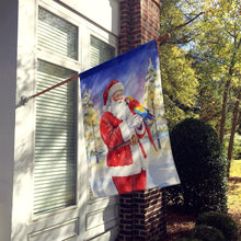 Load image into Gallery viewer, Macaw with Santa Claus House Flag