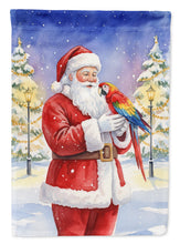 Load image into Gallery viewer, Macaw with Santa Claus House Flag