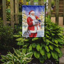Load image into Gallery viewer, Macaw with Santa Claus Garden Flag