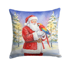 Load image into Gallery viewer, Macaw with Santa Claus Throw Pillow