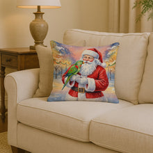Load image into Gallery viewer, Male Eclectus with Santa Claus Throw Pillow