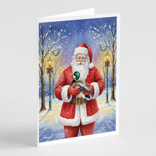 Load image into Gallery viewer, Mallard with Santa Claus Greeting Cards Pack of 8