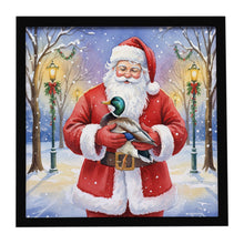 Load image into Gallery viewer, Mallard with Santa Claus Framed Metal Print
