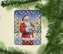 Load image into Gallery viewer, Meyer�s Parrot with Santa Claus Porcelain Ornament