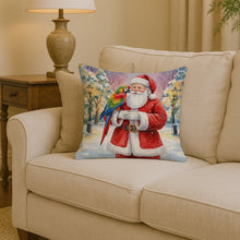 Load image into Gallery viewer, Parrot with Santa Claus Throw Pillow