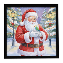 Load image into Gallery viewer, Parrotlet with Santa Claus Framed Metal Print