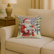 Load image into Gallery viewer, Parrotlet with Santa Claus Throw Pillow