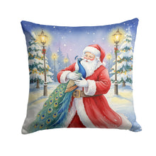 Load image into Gallery viewer, Peacock with Santa Claus Throw Pillow