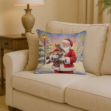 Load image into Gallery viewer, Pelican with Santa Claus Throw Pillow