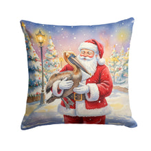 Load image into Gallery viewer, Pelican with Santa Claus Throw Pillow