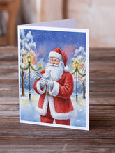 Load image into Gallery viewer, Pigeon with Santa Claus Greeting Cards Pack of 8