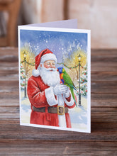 Load image into Gallery viewer, Rainbow Lorikeet with Santa Claus Greeting Cards Pack of 8