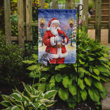 Load image into Gallery viewer, Red Lory with Santa Claus Garden Flag