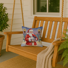 Load image into Gallery viewer, Red Lory with Santa Claus Throw Pillow