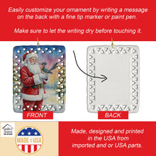 Load image into Gallery viewer, Roadrunner with Santa Claus Porcelain Ornament