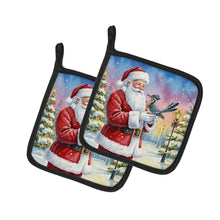 Load image into Gallery viewer, Roadrunner with Santa Claus Pair of Pot Holders