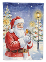 Load image into Gallery viewer, Robin with Santa Claus Garden Flag