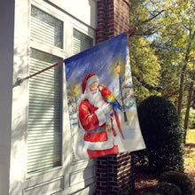 Load image into Gallery viewer, Scarlet Macaw with Santa Claus House Flag