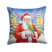 Load image into Gallery viewer, Senegal Parrot with Santa Claus Throw Pillow