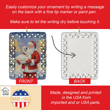 Load image into Gallery viewer, Swan with Santa Claus Porcelain Ornament