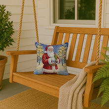 Load image into Gallery viewer, Woodpecker with Santa Claus Throw Pillow