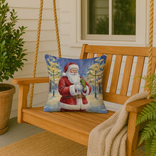Load image into Gallery viewer, Woodpecker with Santa Claus Throw Pillow