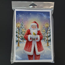Load image into Gallery viewer, Yellowhammer with Santa Claus Greeting Cards Pack of 8