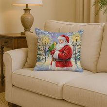 Load image into Gallery viewer, Yellow Naped Amazon with Santa Claus Throw Pillow