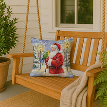 Load image into Gallery viewer, Yellow Naped Amazon with Santa Claus Throw Pillow