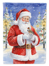 Load image into Gallery viewer, Zebra Finch with Santa Claus Garden Flag