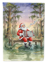 Load image into Gallery viewer, Cajun Santa Claus and the Accordion Gator Christmas House Flag