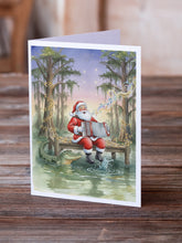 Load image into Gallery viewer, Cajun Santa Claus and the Accordion Gator Christmas Greeting Cards Pack of 8