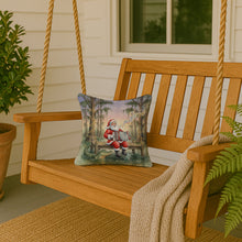 Load image into Gallery viewer, Cajun Santa Claus and the Accordion Gator Christmas Throw Pillow