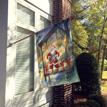 Load image into Gallery viewer, Cajun Santa Claus and the Crawfish Band Christmas House Flag
