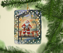 Load image into Gallery viewer, Cajun Santa Claus and the Crawfish Band Christmas Porcelain Ornament