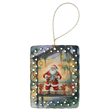 Load image into Gallery viewer, Cajun Santa Claus and the Crawfish Band Christmas Porcelain Ornament