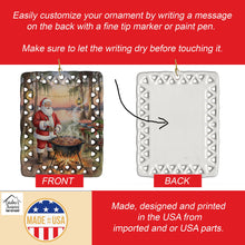 Load image into Gallery viewer, Cajun Santa Claus Cooking Gumbo Christmas Porcelain Ornament