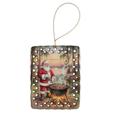 Load image into Gallery viewer, Cajun Santa Claus Cooking Gumbo Christmas Porcelain Ornament